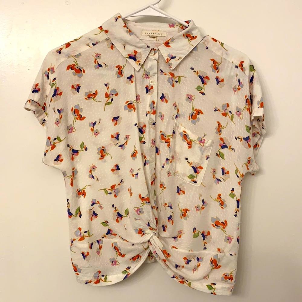Copper key | Rayon Floral Blouse